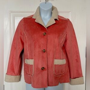 J. Jill Pink Blush Sherpa Jacket NWT